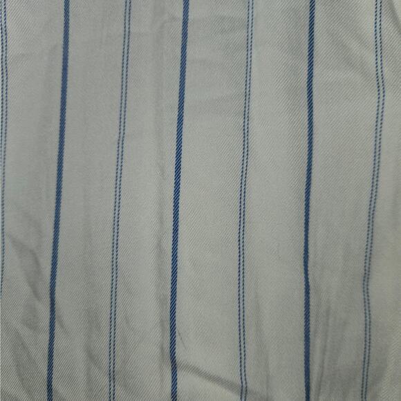 Jach's Girlfriend Womens XXL Button Up Shirt Striped White Blue Flowy Career NWT - Picture 3 of 10